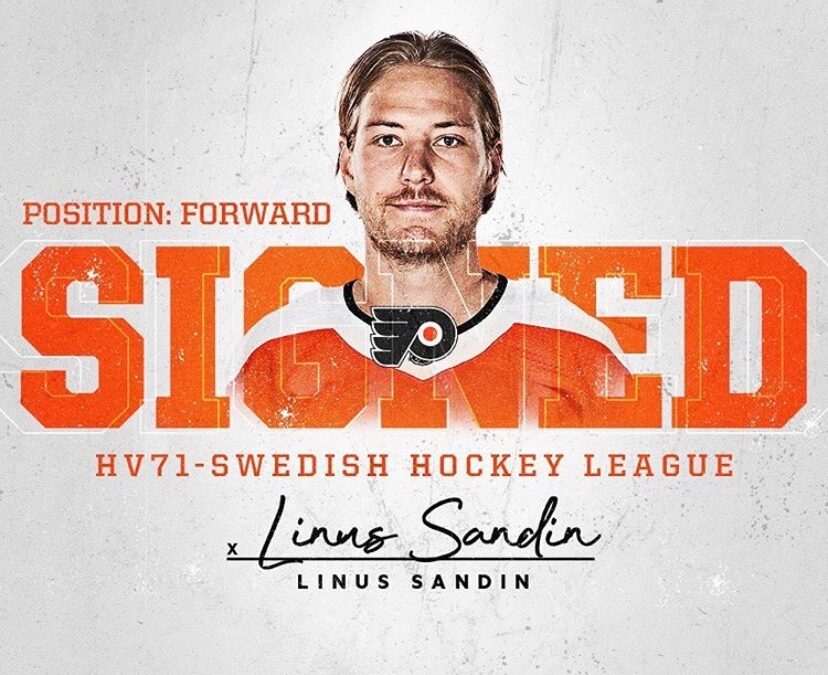 Linus Sandin Signs Entry-Level Contract with Philadelphia Flyers