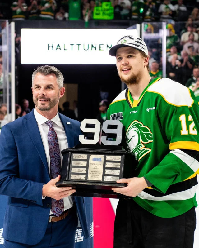 Ice cold. Lethal. Clutch. 🥶

Kasper Halttunen dominated the #OHLChampionship, scoring NINE goals and took home MVP honors. 🏆